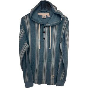 Quiksilver Hoodie Mens M Blue White Surf Logo